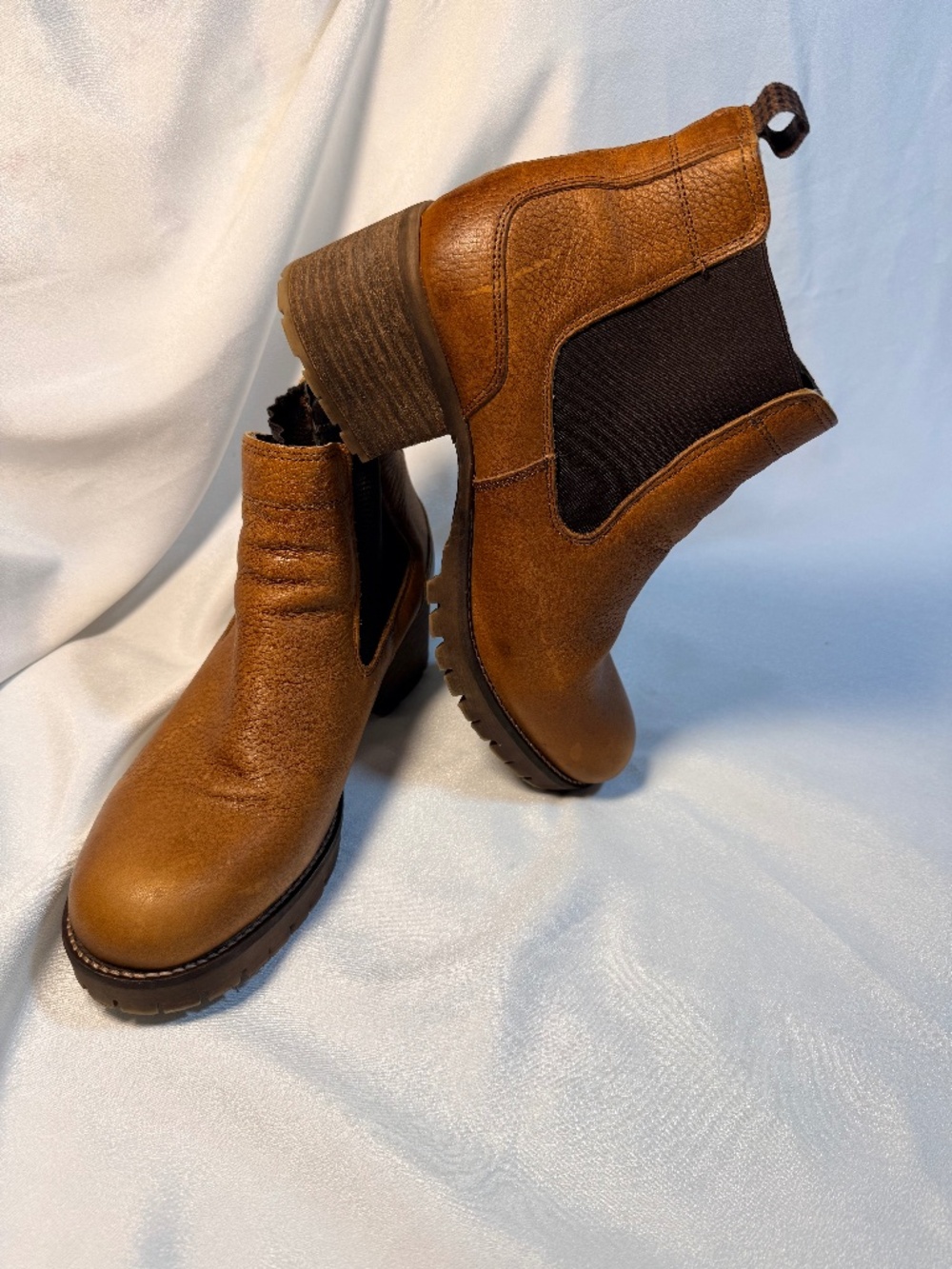 Bullboxer Cory Women’s Cognac Leather Chelsea Ankle Boots Size 11M